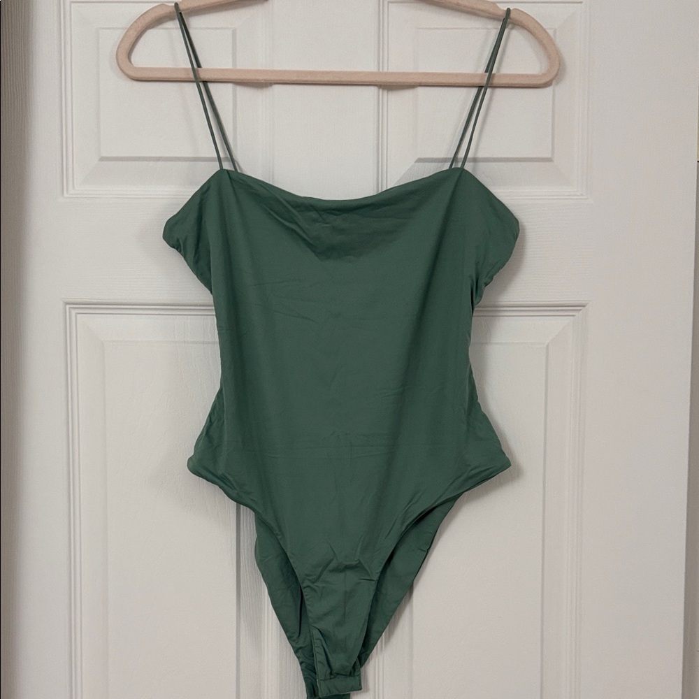 SHEIN Sage green One-Piece Bodysuit
